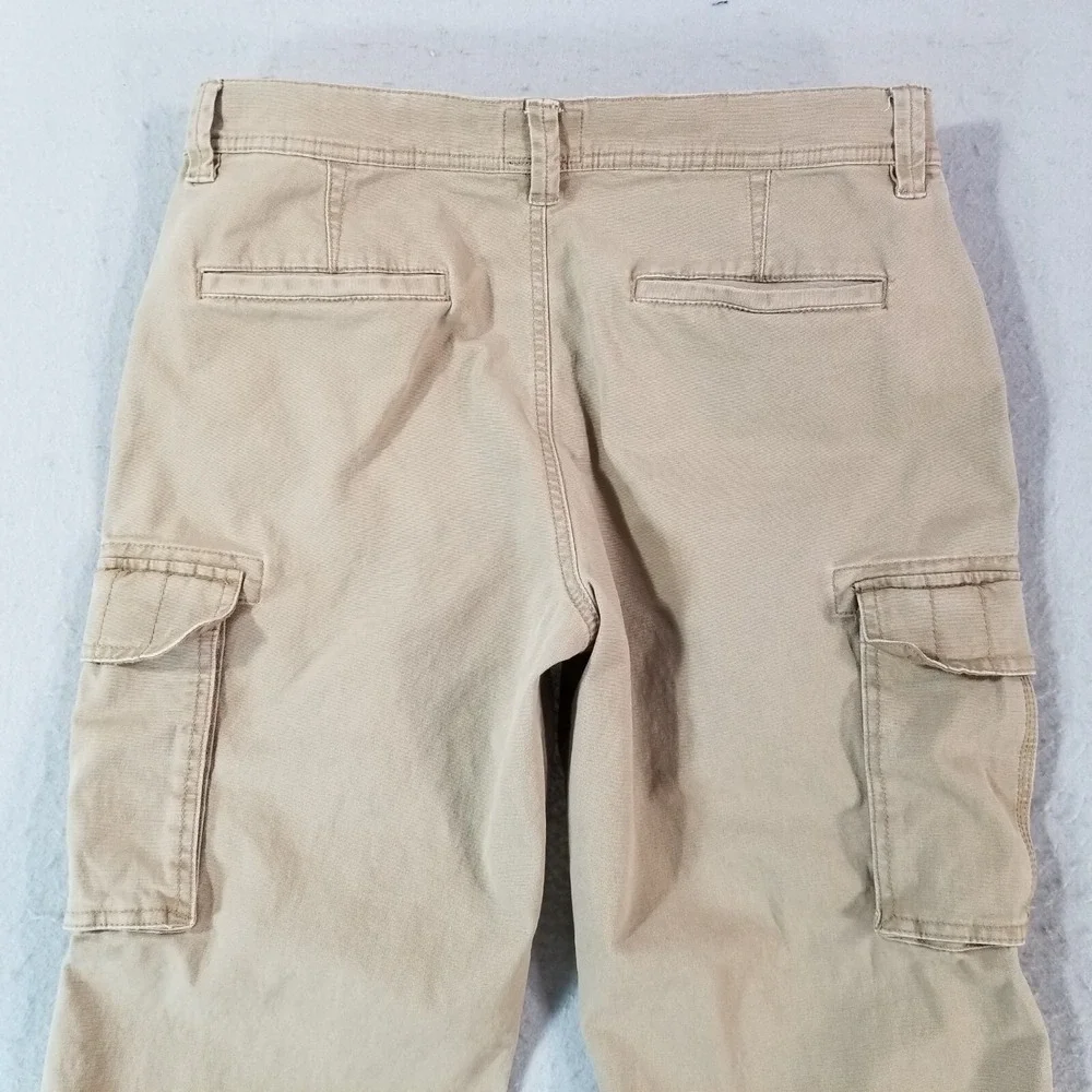 St John's Bay cargo pants men's 32x29 regular fit straight Brown stretch Flex